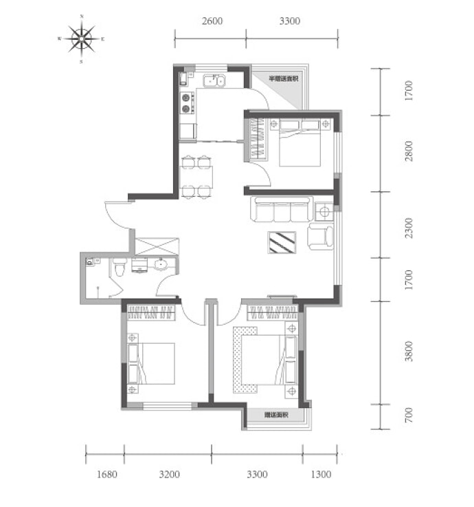 新加坡城--建面 104m²