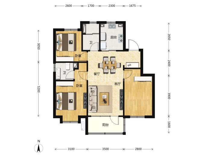 保利云上--建面 95m²