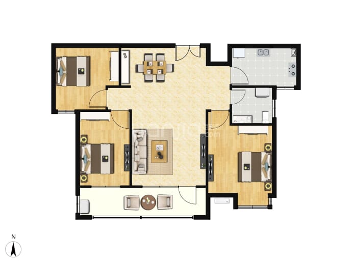 科技佳苑贰号苑--建面 107.15m²