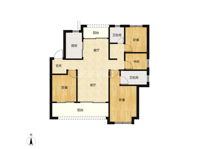 卓越洋湖晴翠--建面 127m²