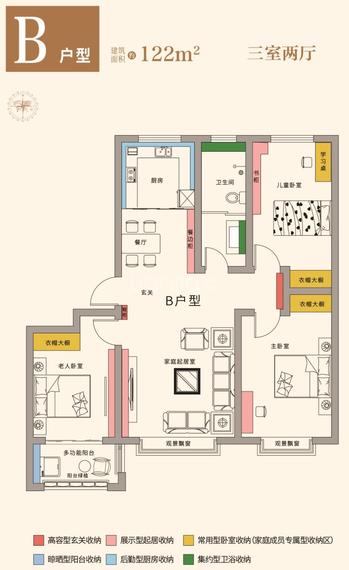 湖岸名居--建面 122m²