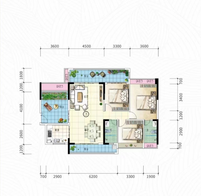 蟠龙湾--建面 133.3m²