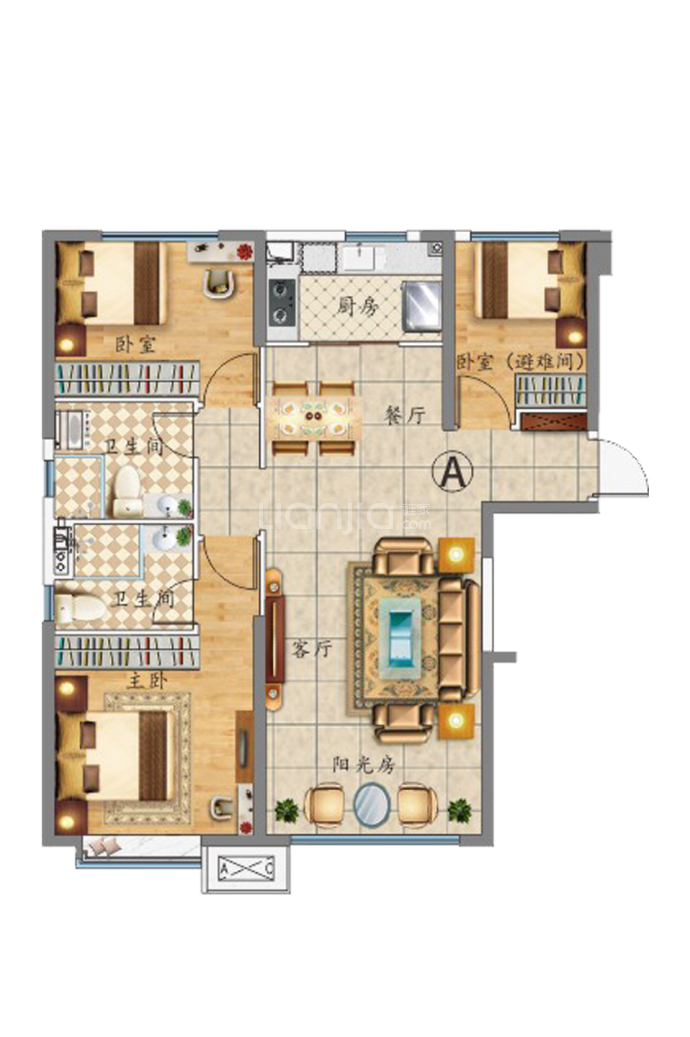 包头恒大学府--建面 126m²