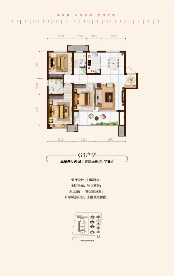 荣盛锦绣御府--建面 118m²