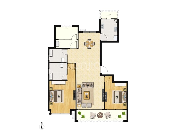 海达如意金岸3号--建面 128m²