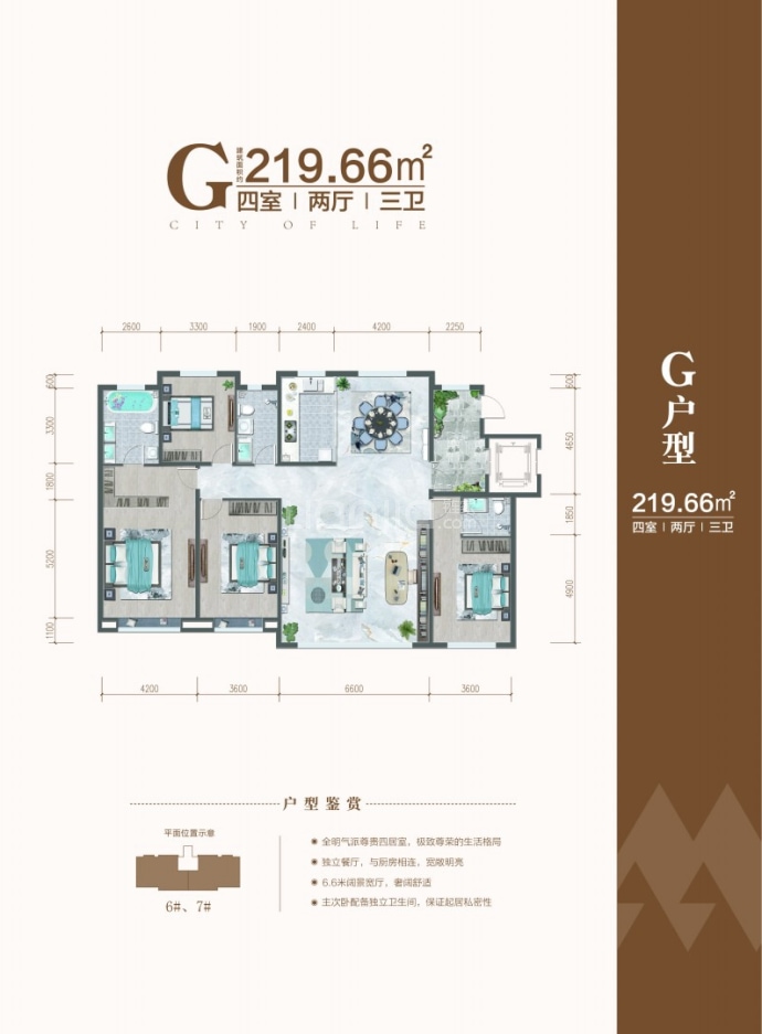 兴桐瀚海峯璟--建面 219.66m²