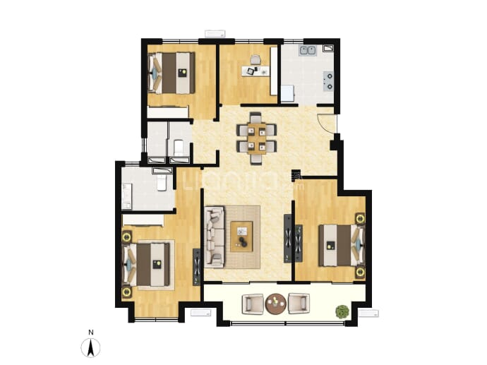 牡丹苑--建面 118m²