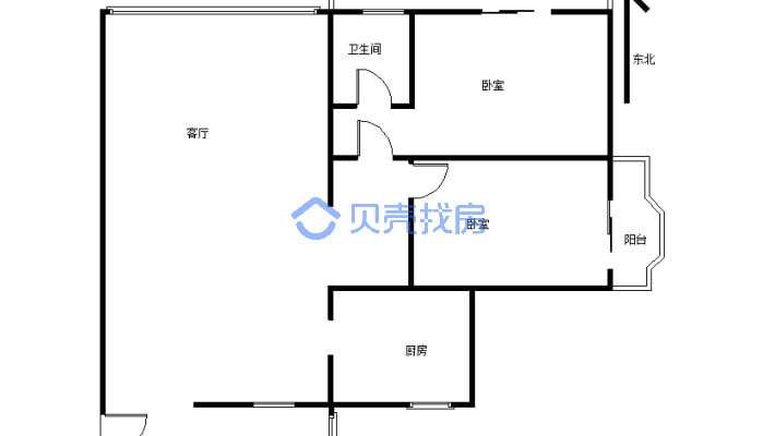 滨江国际B区三室房东 着急出售-户型图