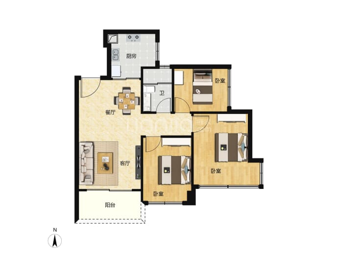 颐峰名庭--建面 78m²