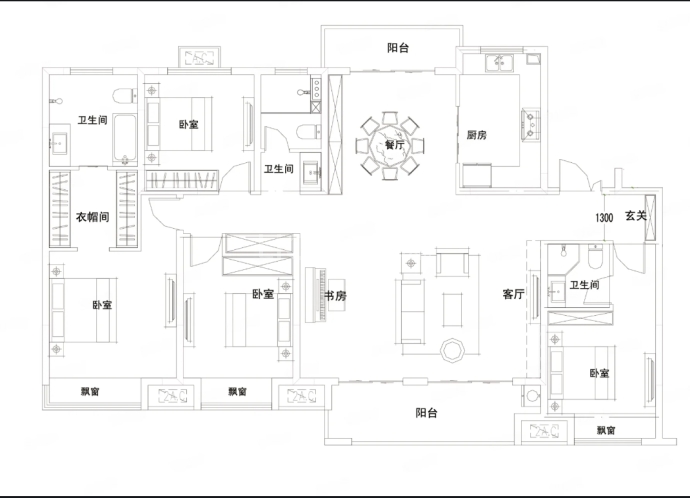 万厦天璟湾--建面 178m²