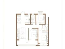 日照中心云筑3室2厅2卫户型图