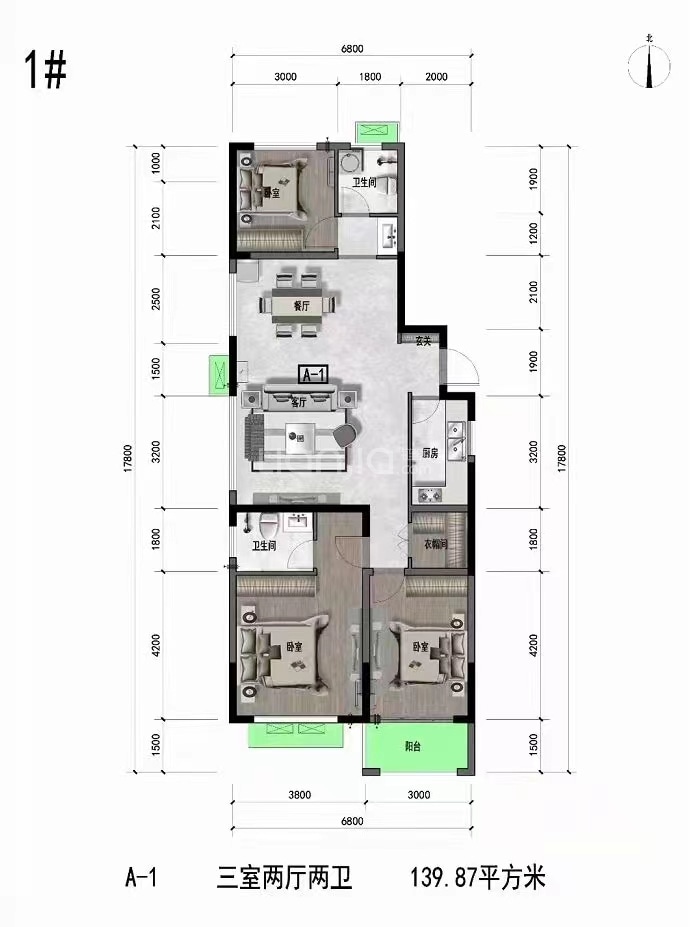 金禾苑--建面 139.87m²