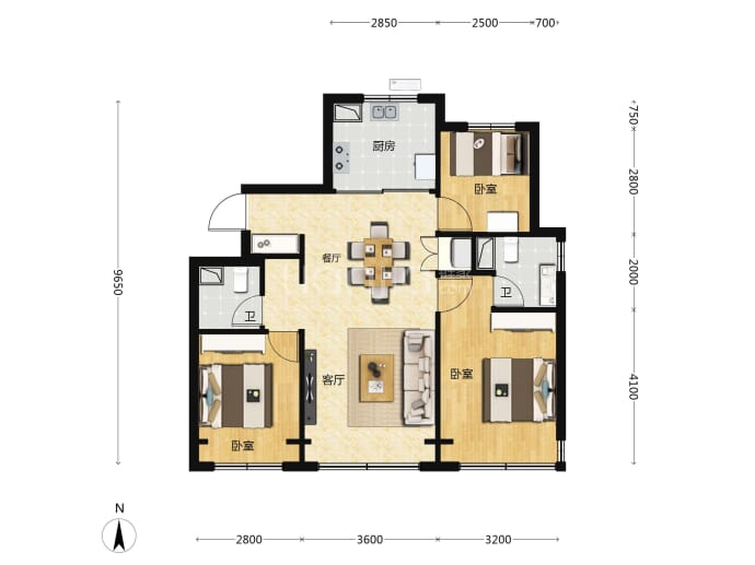 保利天汇--建面 97m²