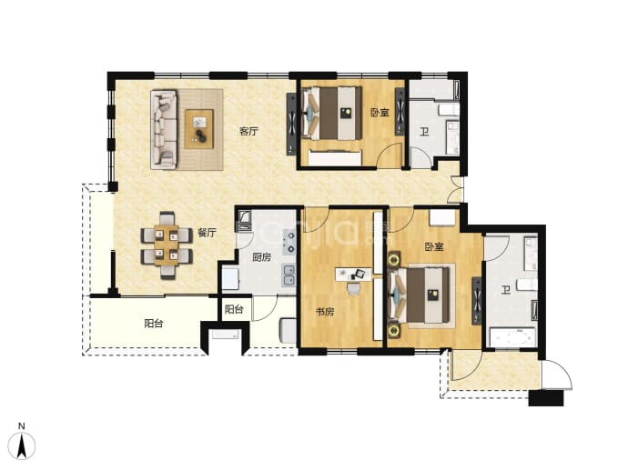 上海长滩--建面 156.13m²