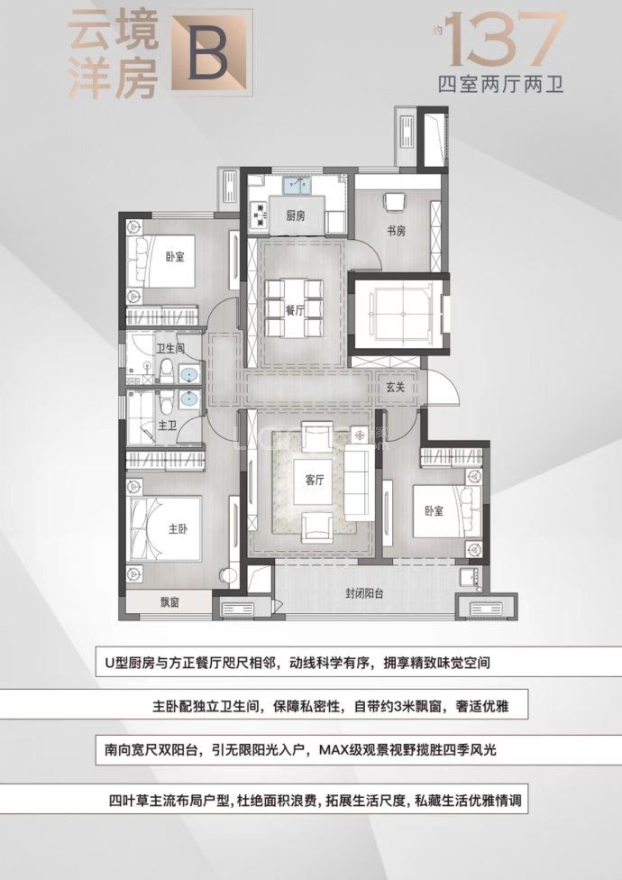 华地·奥体公元--建面 137m²