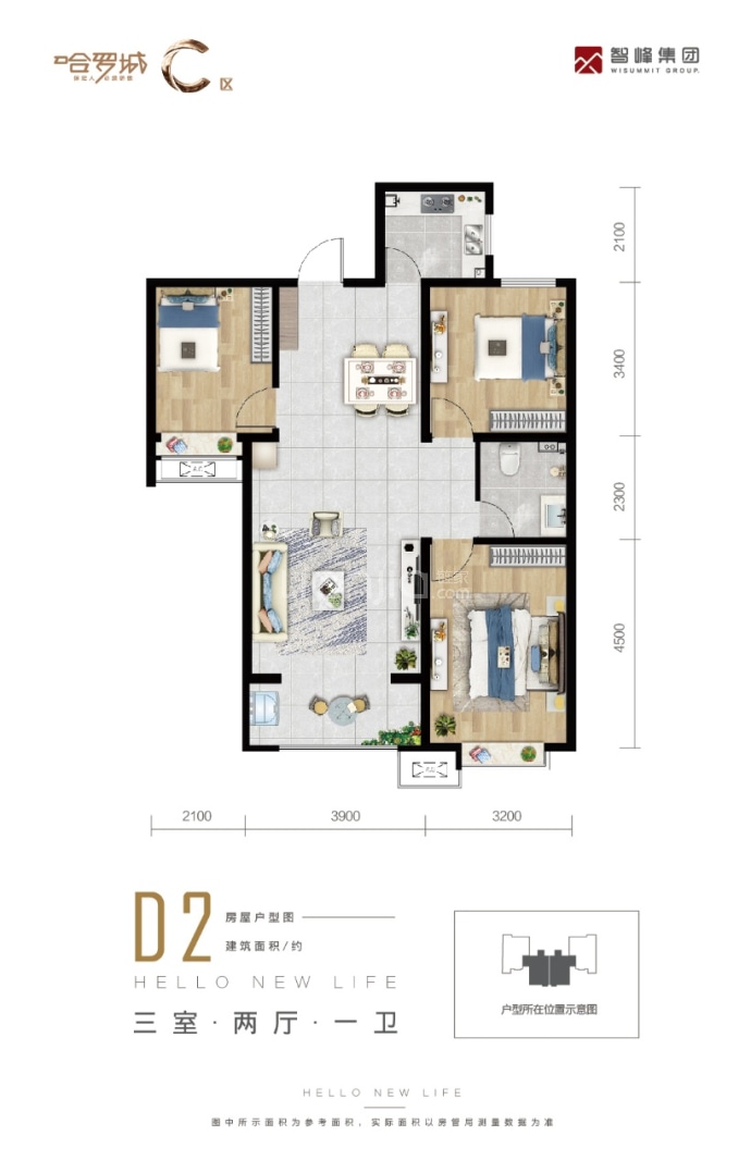 哈罗城西区--建面 109m²