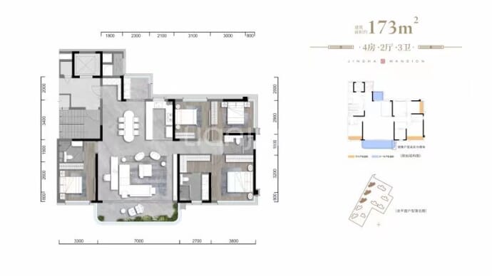 中建壹品金沙公馆--建面 173m²