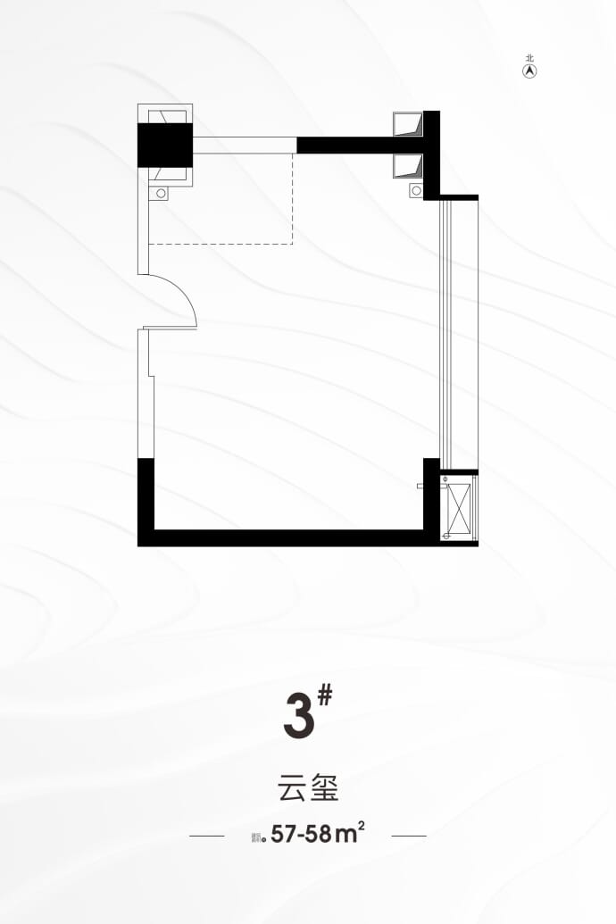 陕建航天新天地--建面 58m²