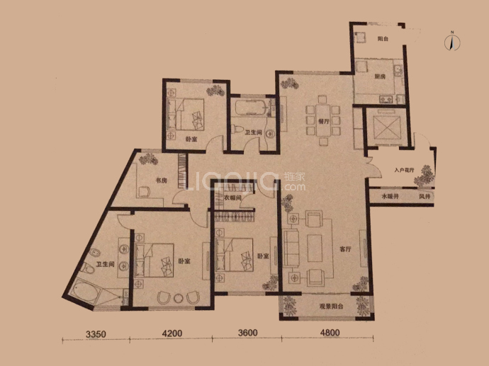 海天世纪天鹅堡--建面 223.27m²