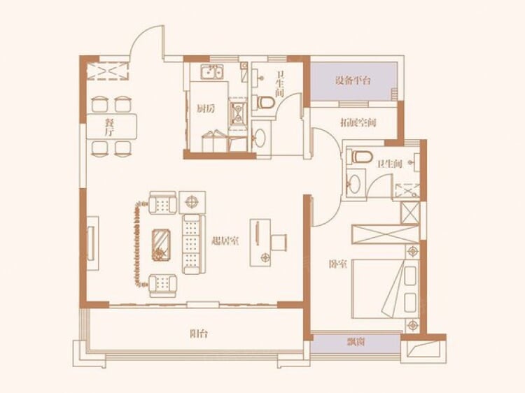 琥珀御宾府2室2厅1卫户型图