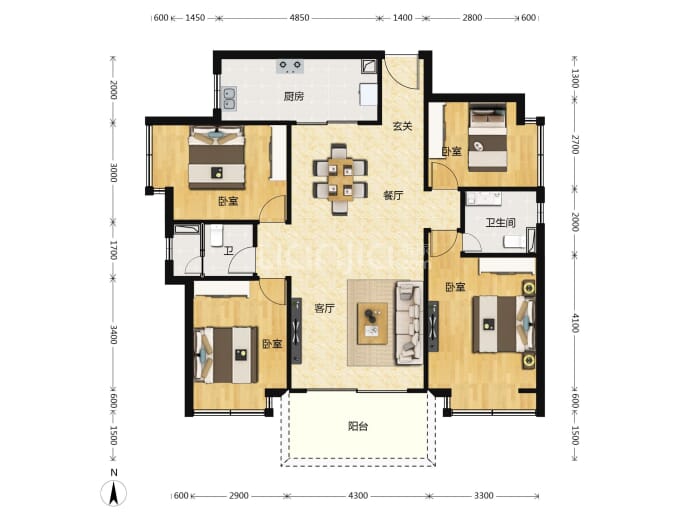 佳兆业碧海云天--建面 140m²