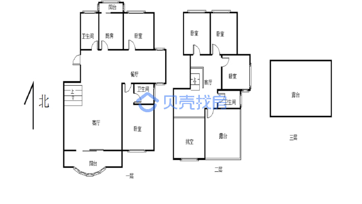 电梯复式，精装修，位置优越，有证满二，私家楼台-户型图