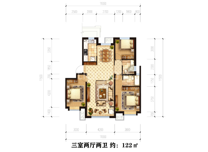 凤凰·逸园--建面 122m²