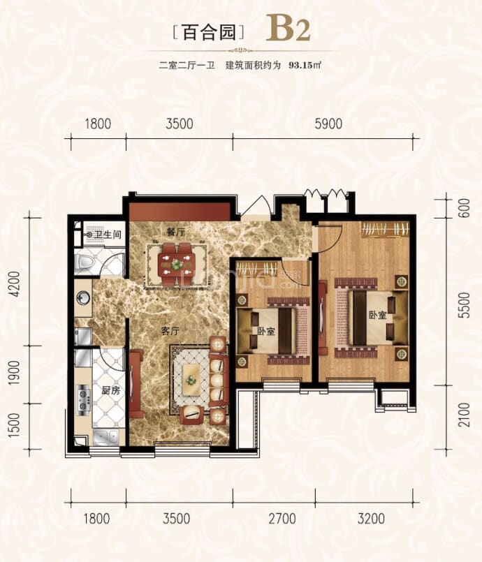 佳和新城--建面 93.15m²