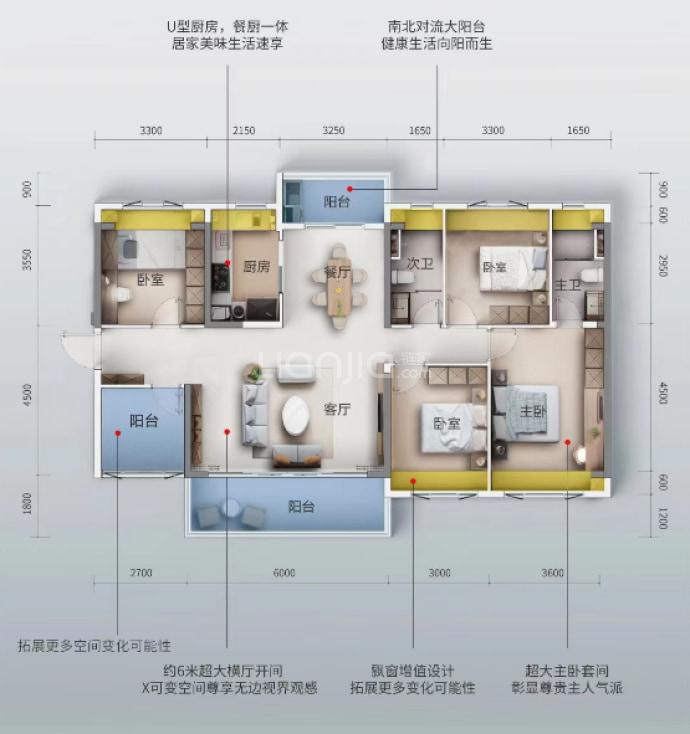 新拓展花园--建面 143m²