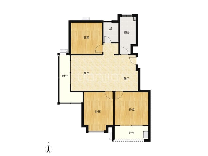 书香门第--建面 106m²