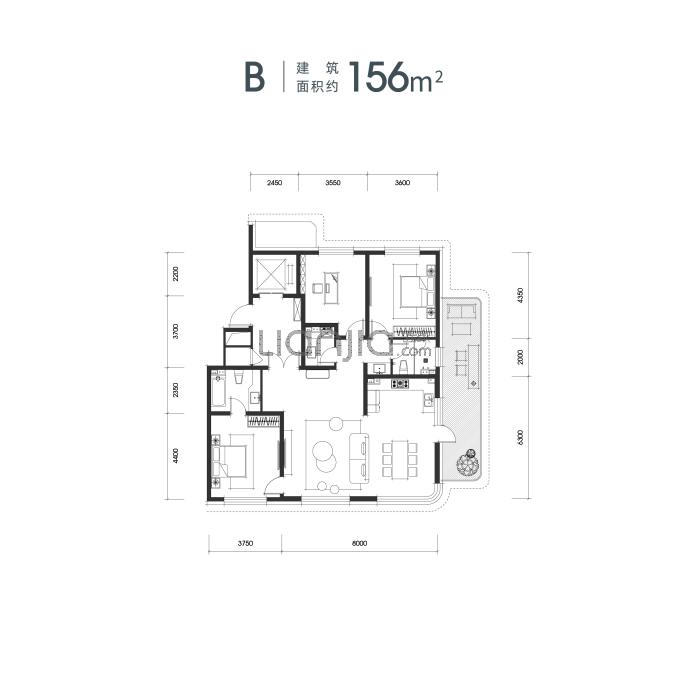 外滩壹号院--建面 156m²