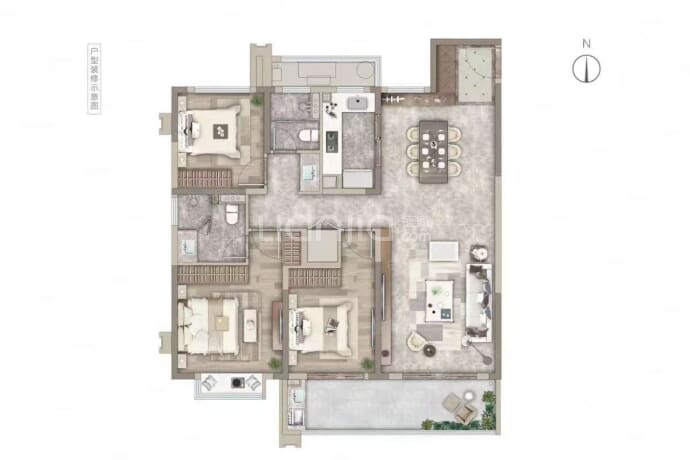 中海·新芝源境--建面 133m²