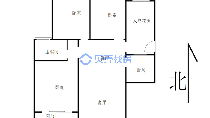 天明城一期，三室两厅，好楼层视野好，有证可按揭-户型图