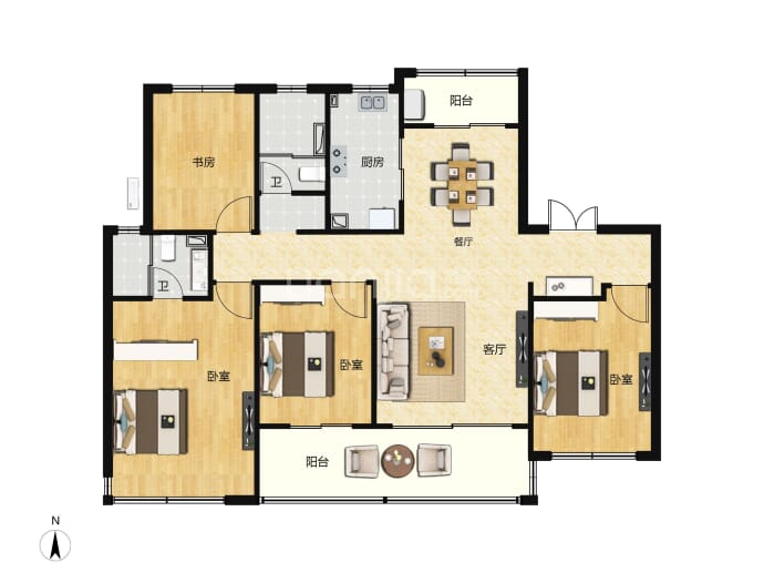 建投启悦--建面 128m²
