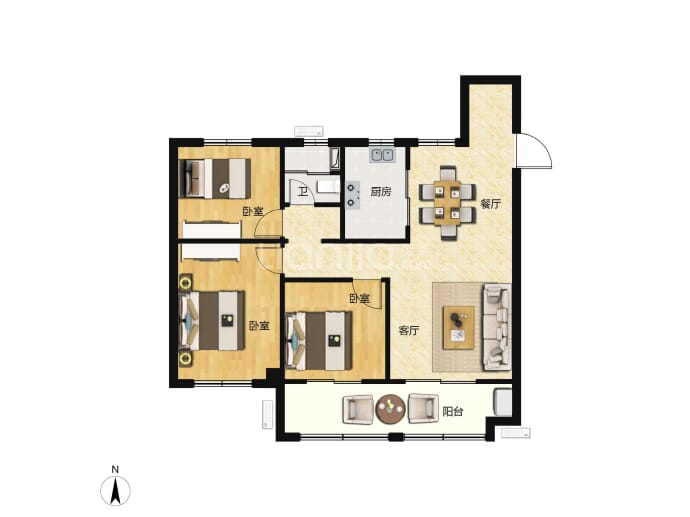 中梁国信海岳府--建面 109m²