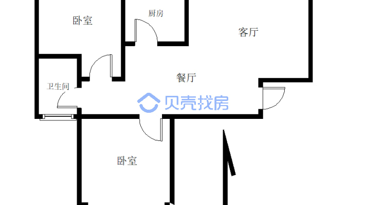上海印象2室2厅1卫离小区50米是湛河公园视野-户型图