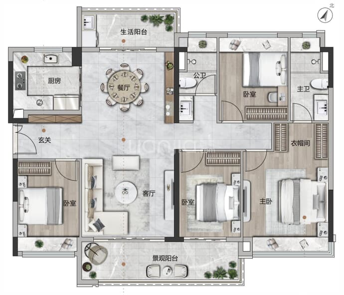 保利云禧--建面 143m²