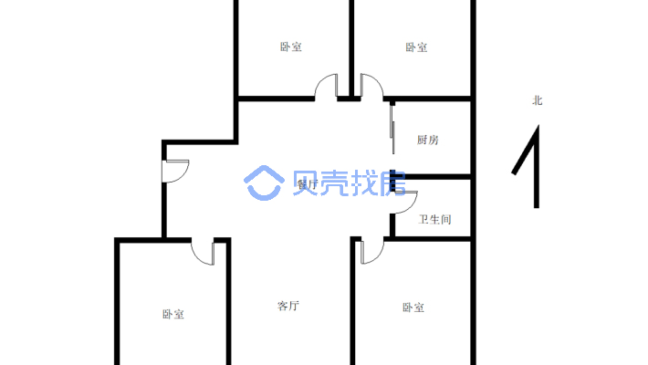 大三阳格局 精装三室 看房随时-户型图