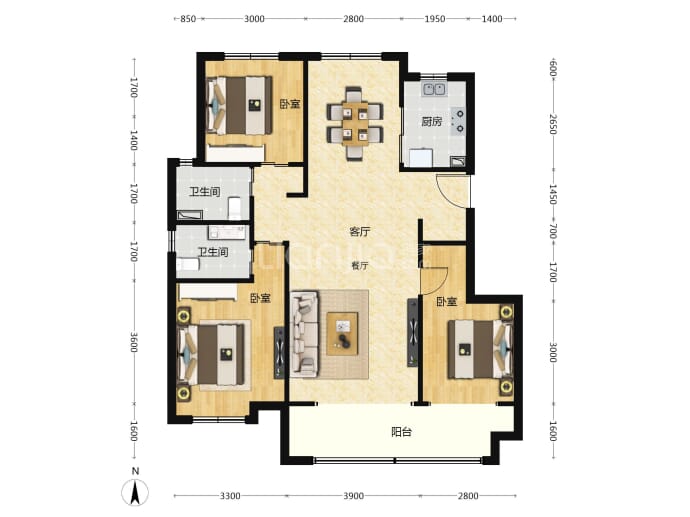 映园春晓--建面 115m²