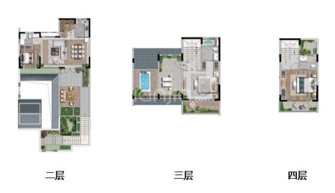 汉华原山国际温泉度假区--建面 140.22m²
