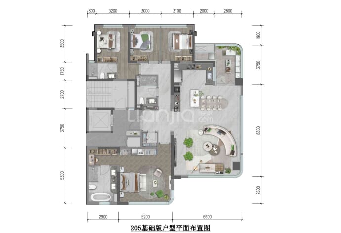 保利新川天珺--建面 205m²