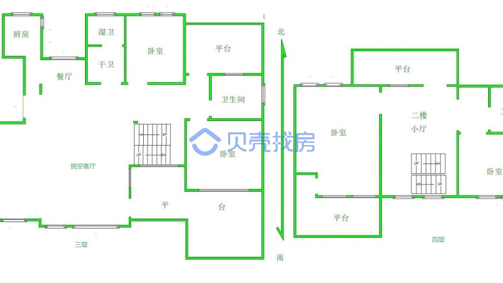 红山庄园 4室3厅 南-户型图