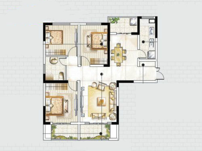 兴忠南湖御景--建面 106.58m²