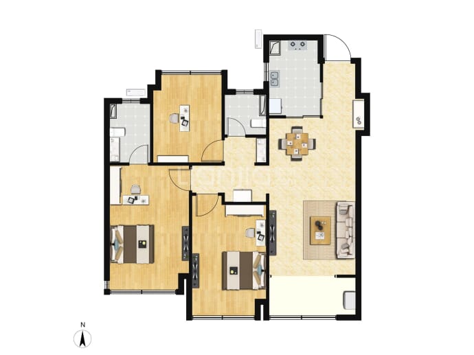 建发华润翡翠云璟--建面 112m²