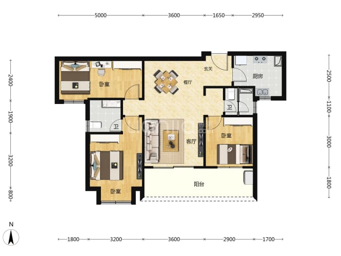 翰熙典居--建面 105m²
