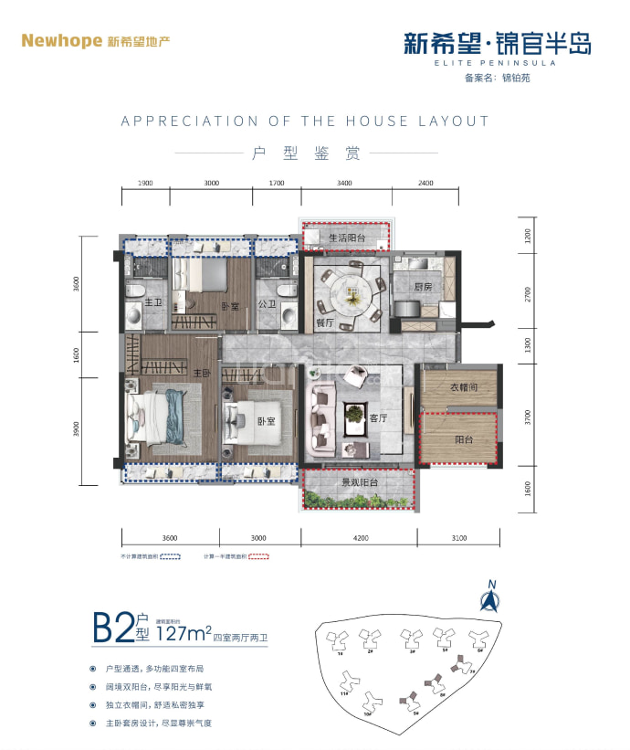 新希望锦官半岛--建面 127m²