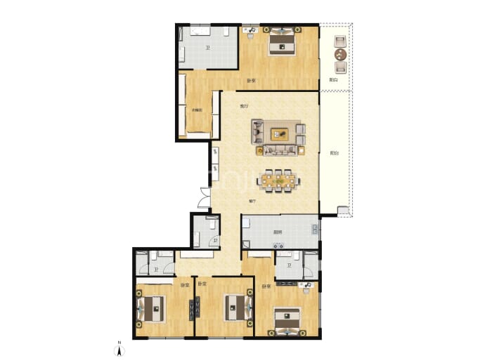 深业湾中新城--建面 249m²