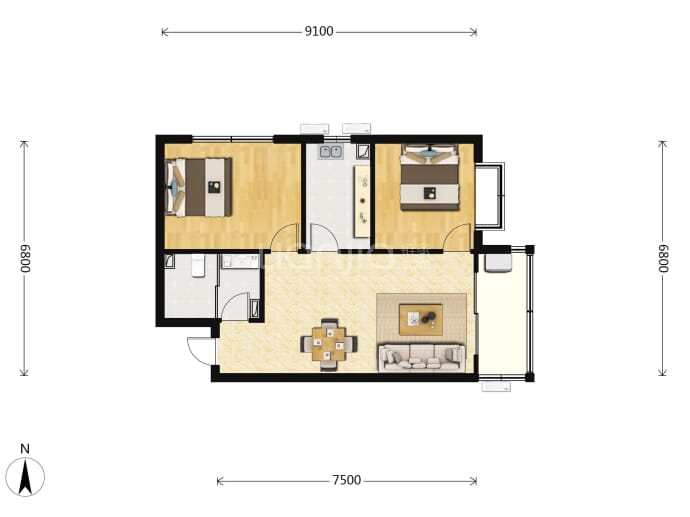 梵克住区--建面 82m²