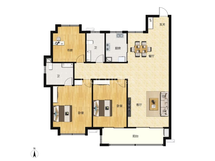 浩城•天禧--建面 115m²