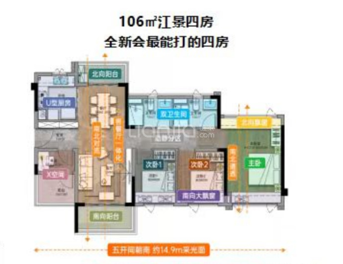 新会保利西海岸--建面 106m²